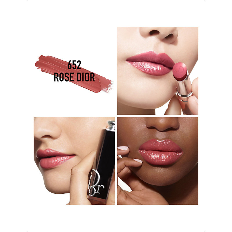 Shop Dior 652 Rose  Addict Shine Refillable Lipstick 3.2g