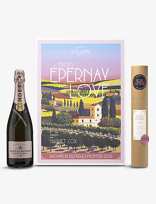 MOET & CHANDON: Impérial Rosé NV champagne with personalised poster 750ml