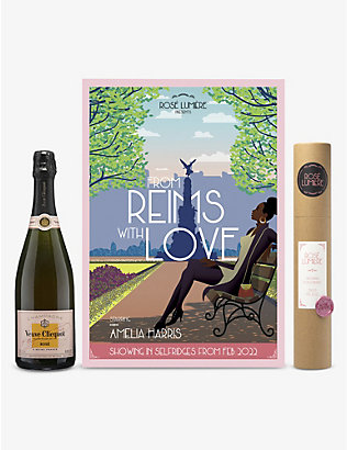 VEUVE CLICQUOT: Brut Rosé NV champagne with personalised poster 750ml