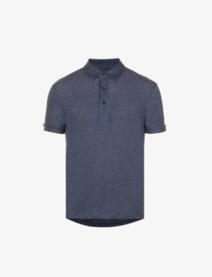 Orlebar Brown Sebastian Regular-fit Linen Polo Shirt In Navy