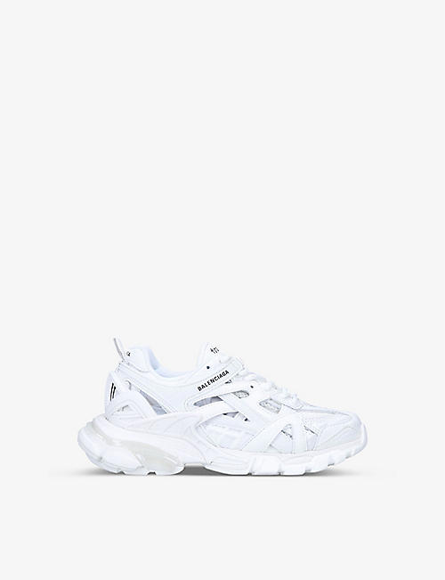 BALENCIAGA: Track panelled mesh-woven trainers 4-8 years