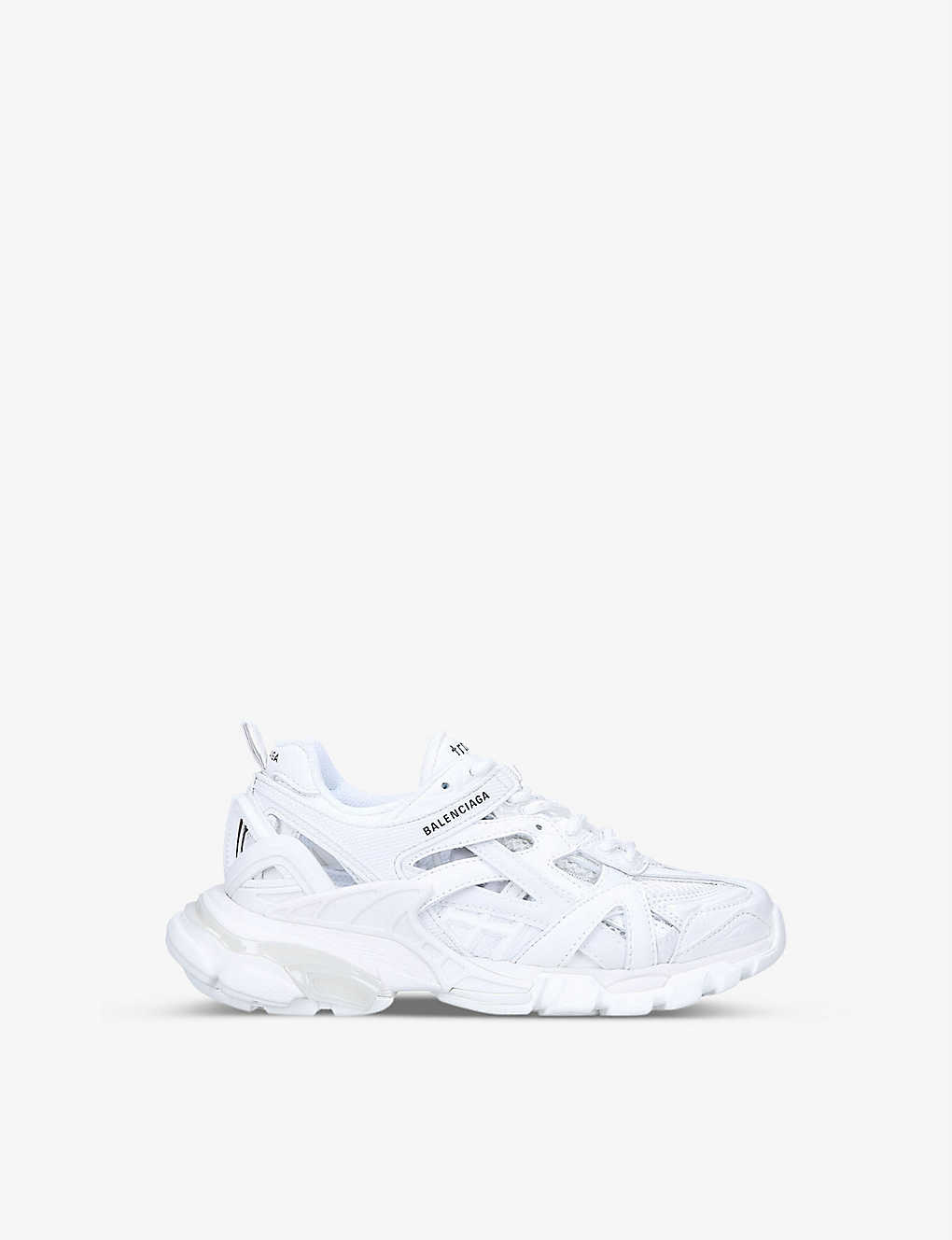 Shop Balenciaga Track Panelled Mesh-woven Trainers 4-8 Years In White