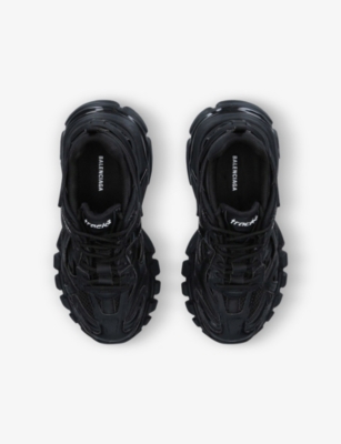 BALENCIAGA: Track panelled mesh-woven trainers 4-8 years