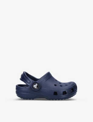 Crocs Boys Navy Kids Classic Rubber Clogs 2-5 Years