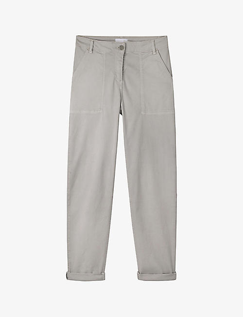 THE WHITE COMPANY: Brompton mid-rise relaxed-fit stretch-cotton trousers