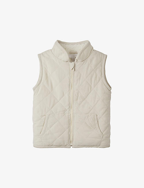 THE LITTLE WHITE COMPANY: Quilted cotton gilet 2-5 years