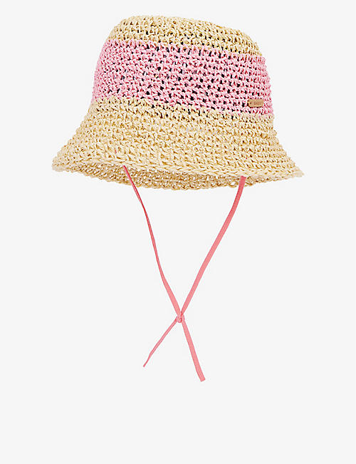 BARTS AL: Moxieh stripe-detail woven bucket hat 1-5 years