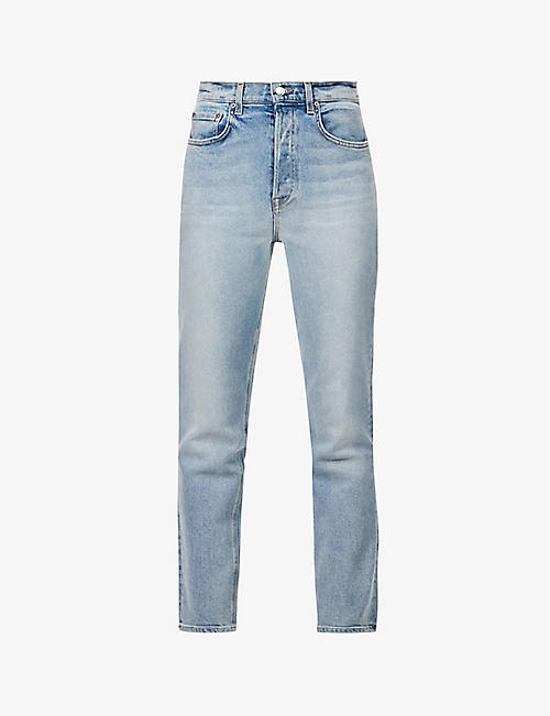 GRLFRND: Cassidy straight-leg high-rise jeans