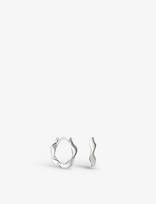 ASTRID & MIYU: Elemental sterling silver huggie earrings