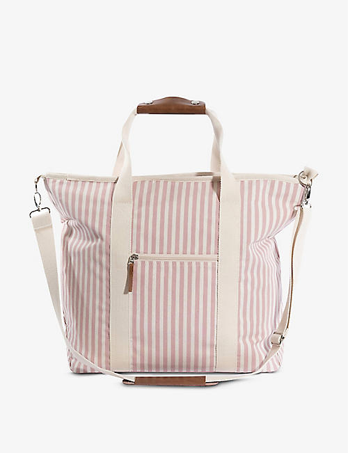 BUSINESS & PLEASURE CO.: Striped coated-canvas cooler bag