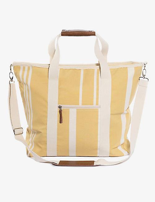 BUSINESS & PLEASURE CO.: Striped coated-canvas cooler bag