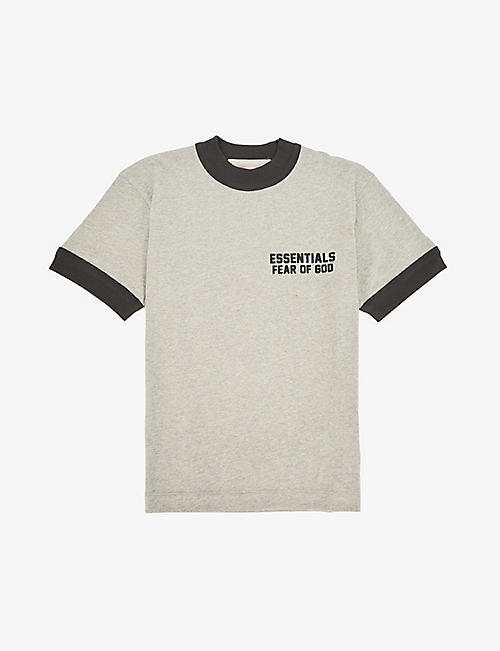 FOG X ESSENTIALS: Kids ESSENTIALS brand-print cotton-jersey T-shirt 2-16 years