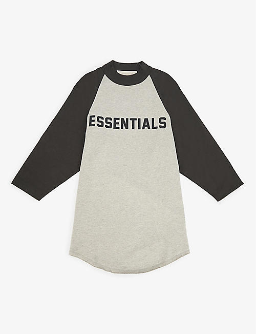 FOG X ESSENTIALS: Kids ESSENTIALS brand-print cotton-jersey top 2-16 years