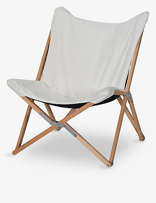 GARDEN TRADING: Wimborne beechwood and canvas butterfly chair