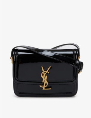 SAINT LAURENT Lock logo plaque leather cross body bag