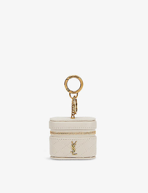 SAINT LAURENT: Gaby leather AirPods case