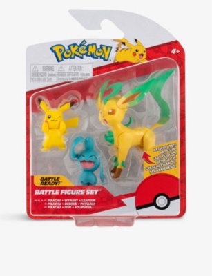 Pokémon - Assortiment de Figurines - Pikachu, Okéoké & Phyllali - 8 cm