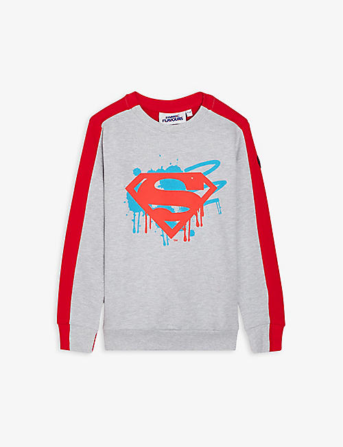 FABRIC FLAVOURS: Superman graphic-print cotton-blend sweatshirt 3-10 years