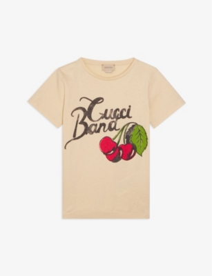 GUCCI - Graphic logo-print cotton-jersey T-shirt 4-12 years 