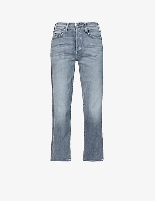 MOTHER: The Rambler Ankle regular-fit high-rise straight-leg jeans