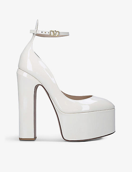 VALENTINO GARAVANI: Tan Go patent leather heels