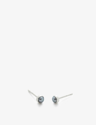 MONICA VINADER: Mini Pearl sterling silver earrings
