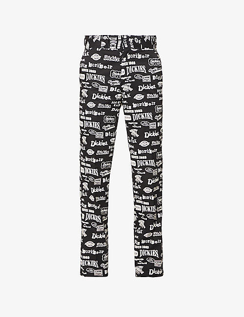 DICKIES: Logo-print regular-fit straight cotton trousers