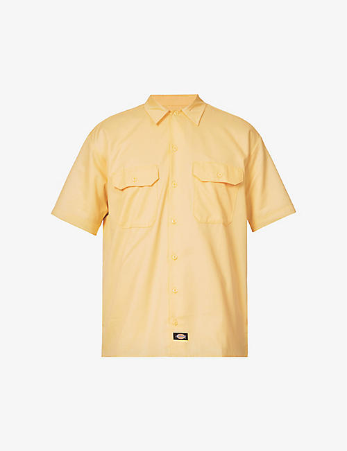 DICKIES: Work brand-patch relaxed-fit cotton-blend shirt