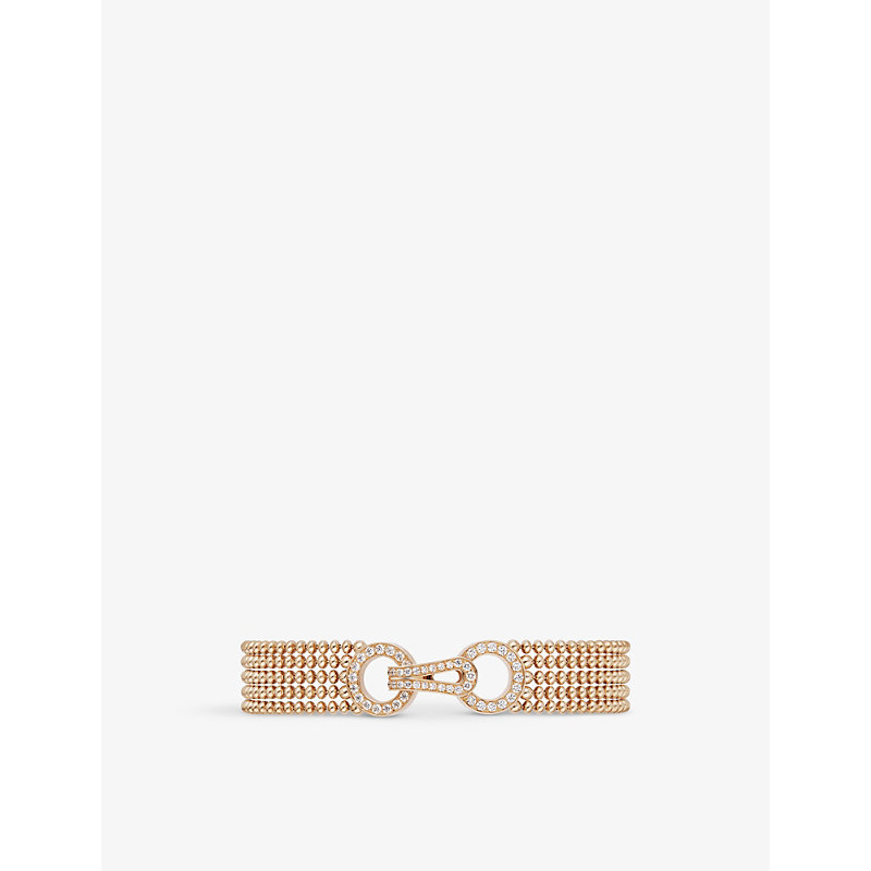Cartier Womens Rose Gold Agrafe Small 18ct Rose-gold And 0.89ct Brilliant-cut Diamond Bracelet
