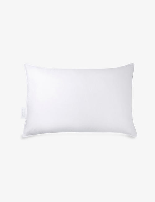 THE WHITE COMPANY: Symons rectangle medium soft cotton sateen, down and feather super king pillow 50cm x 90cm