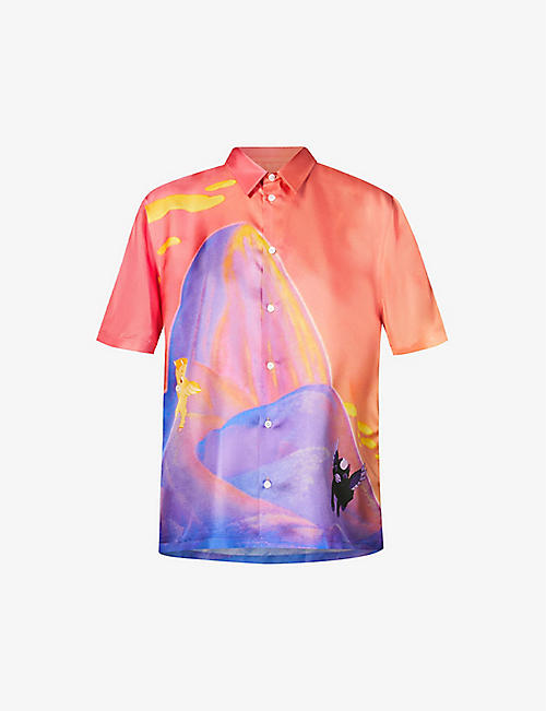 STELLA MCCARTNEY: Stella McCartney x Disney Olympus graphic-print silk shirt