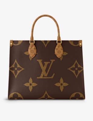 Louis Vuitton Brown Onthego MM Purse Double Shoulder Strap And