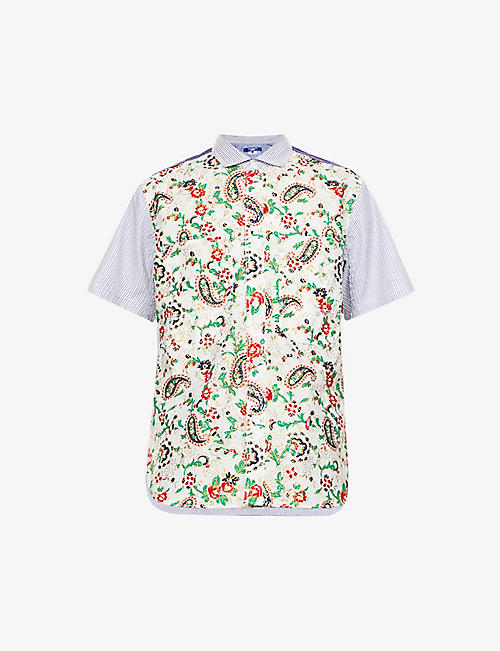 JUNYA WATANABE: Paisley-print relaxed-fit cotton and linen shirt