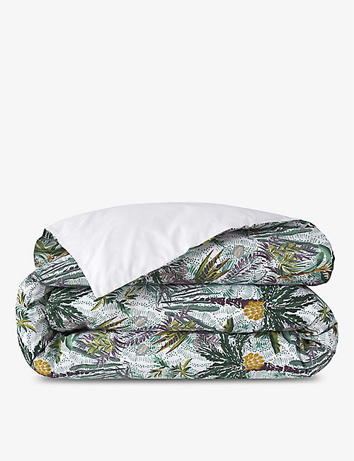 YVES DELORME: ILES floral-print organic-cotton duvet cover