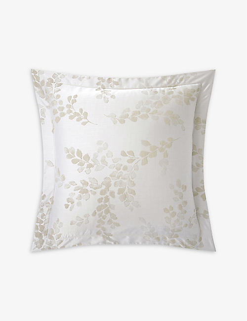 YVES DELORME: Murmures floral-print organic-cotton pillowcase 65cm x 65 cm