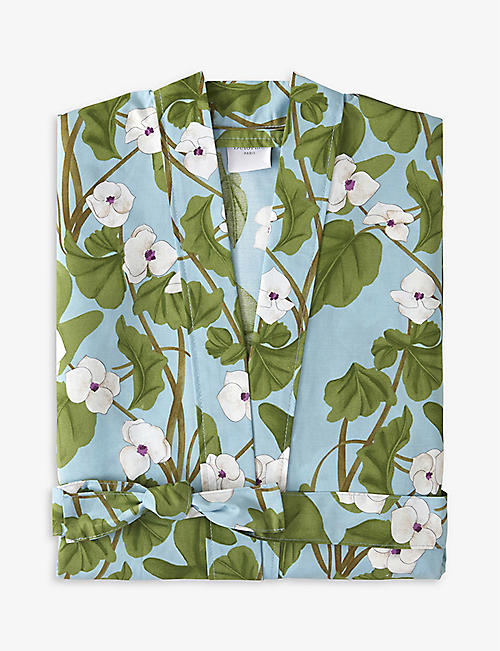 YVES DELORME: Hanae floral-print organic-cotton bathrobe