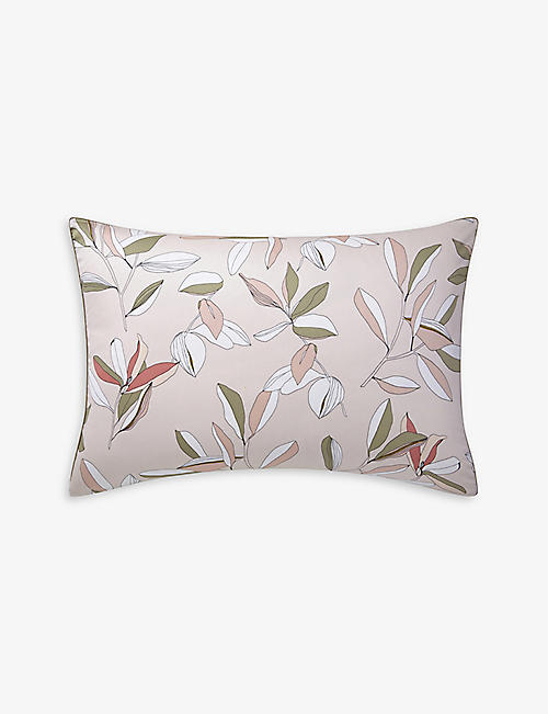 BOSS: Spring Bloom floral-print standard cotton pillowcase 50cm x 75cm