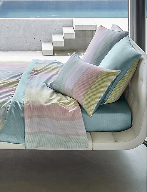 BOSS: Sunset Spirit cotton double fitted bed sheet 140cm x 200cm