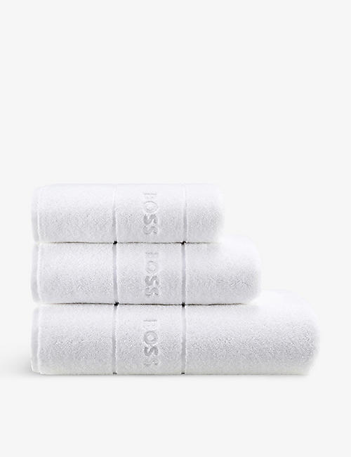 BOSS: Plain Egyptian cotton towel