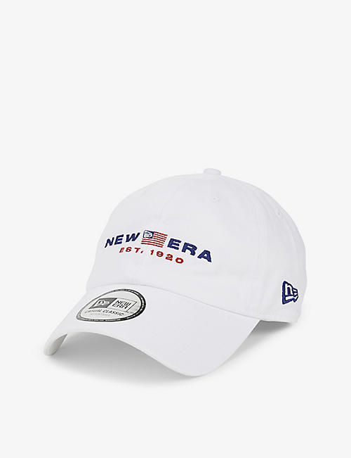 NEW ERA：品牌刺绣弧形帽檐棉斜纹帽