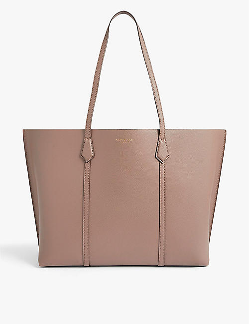 TORY BURCH: Perry triple-compartment leather tote