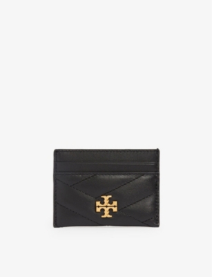 Tory Burch Black Kira Quilted Leather Card Holder