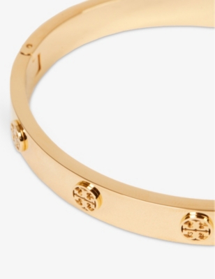 Tory Burch Miller Stud Gold-toned Stainless-steel Bracelet In Gold