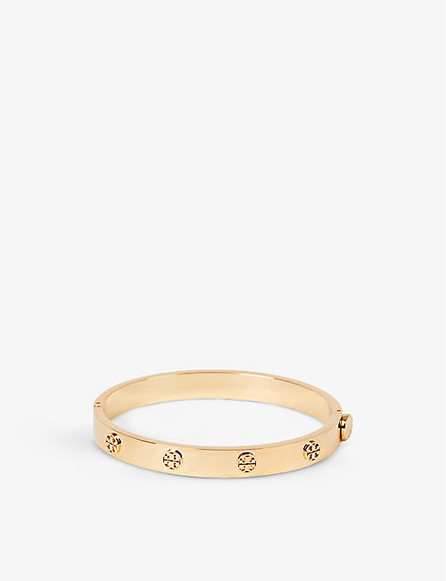 TORY BURCH: Miller Stud gold-toned stainless-steel bracelet