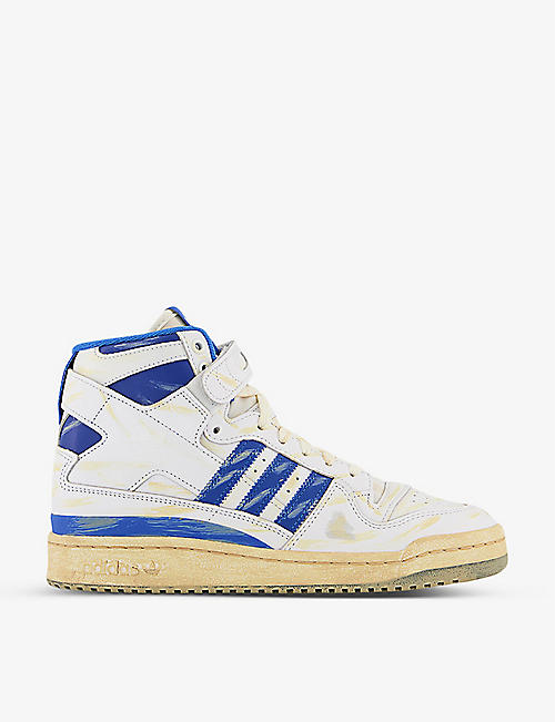 ADIDAS: Forum 84 leather and suede high-top trainers