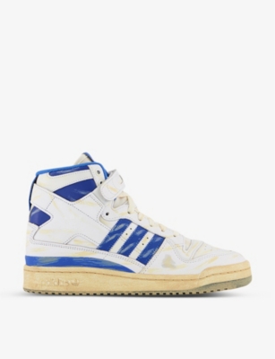 blue white adidas high tops