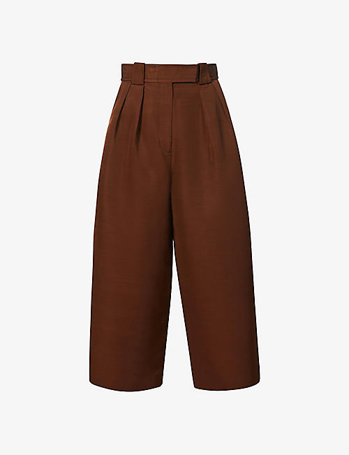 KHAITE: Tino regular-fit flared wool-blend trousers