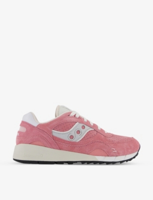 SAUCONY SAUCONY MEN'S SALMON SHADOW 6000 PANELLED SUEDE MID-TOP TRAINERS,54849625