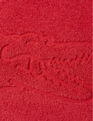 LACOSTE: Casual logo-embroidered cotton bath mat 55cm x 80cm
