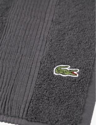 Lacoste Orange Casual Logo-embroidered Organic-cotton Bath Mat 55cm X 80cm In Orange